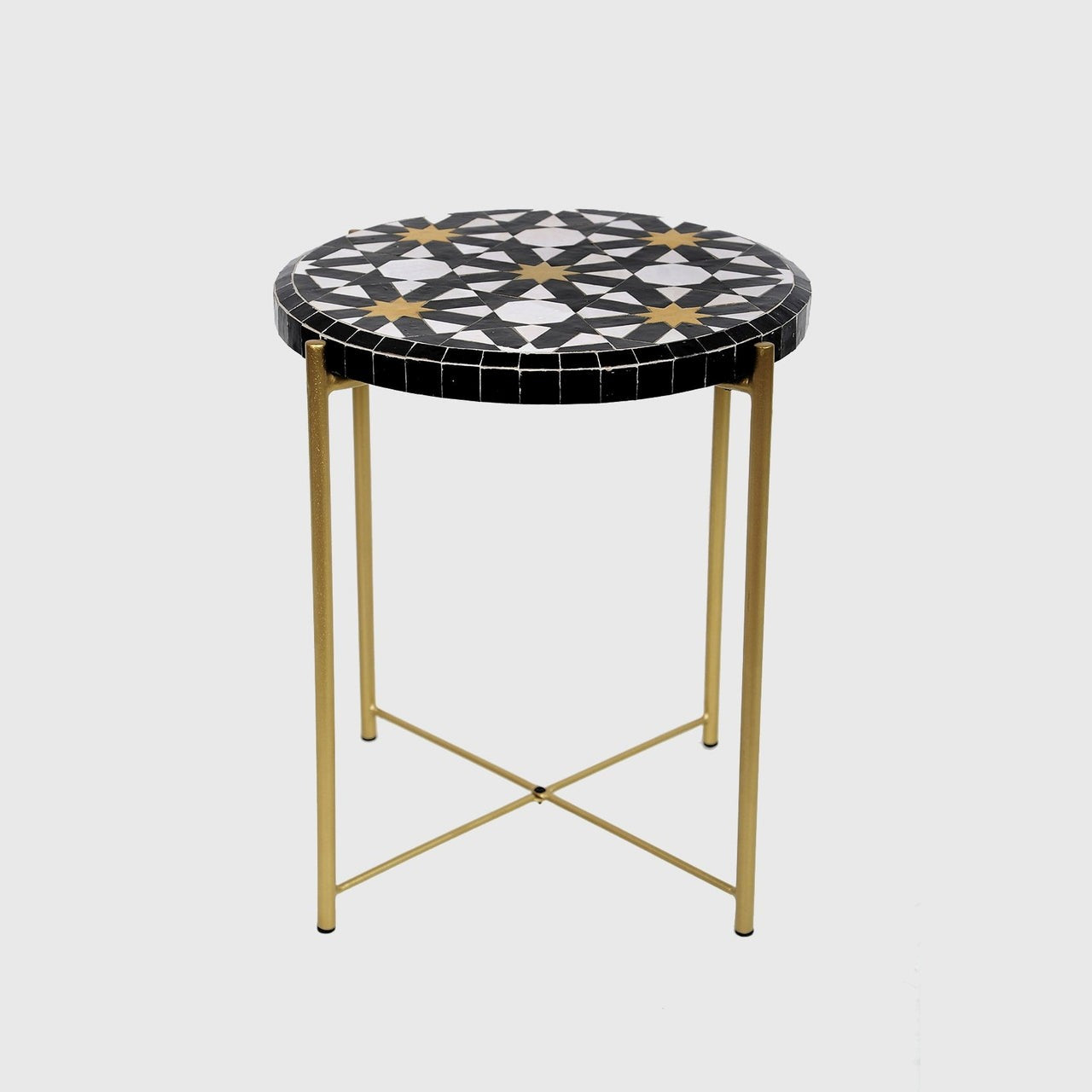 Authentic Moroccan Handmade Zellige Tile Coffee Table: Riad