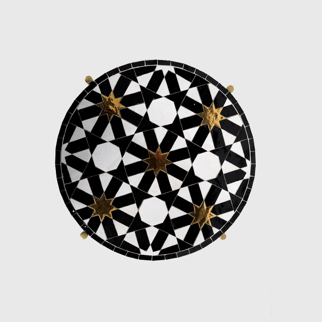 Authentic Moroccan Handmade Zellige Tile Coffee Table: Riad