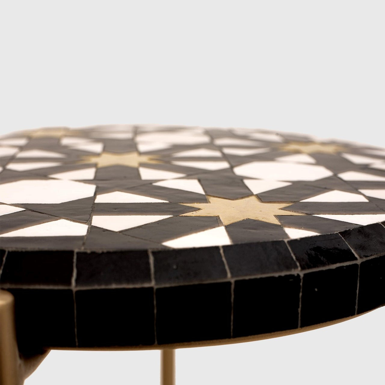 Authentic Moroccan Handmade Zellige Tile Coffee Table: Riad