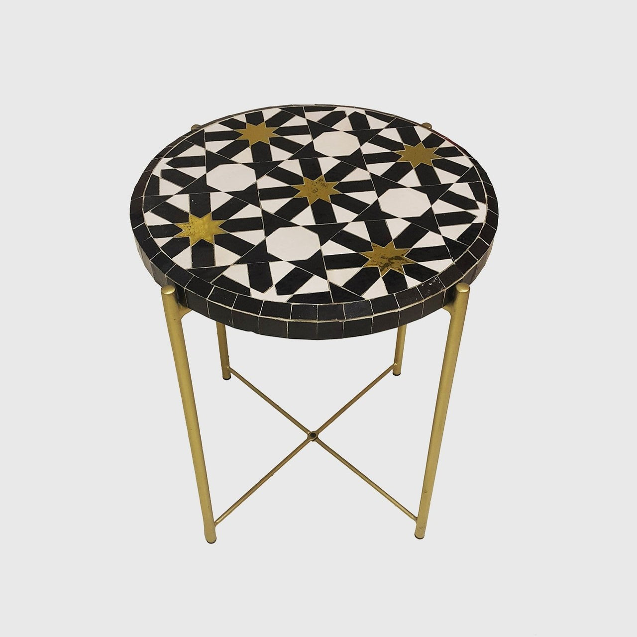 Authentic Moroccan Handmade Zellige Tile Coffee Table: Riad