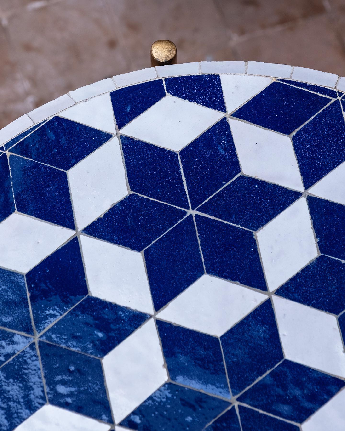 Authentic Moroccan Handmade Zellige Tile Coffee Table : Tangier
