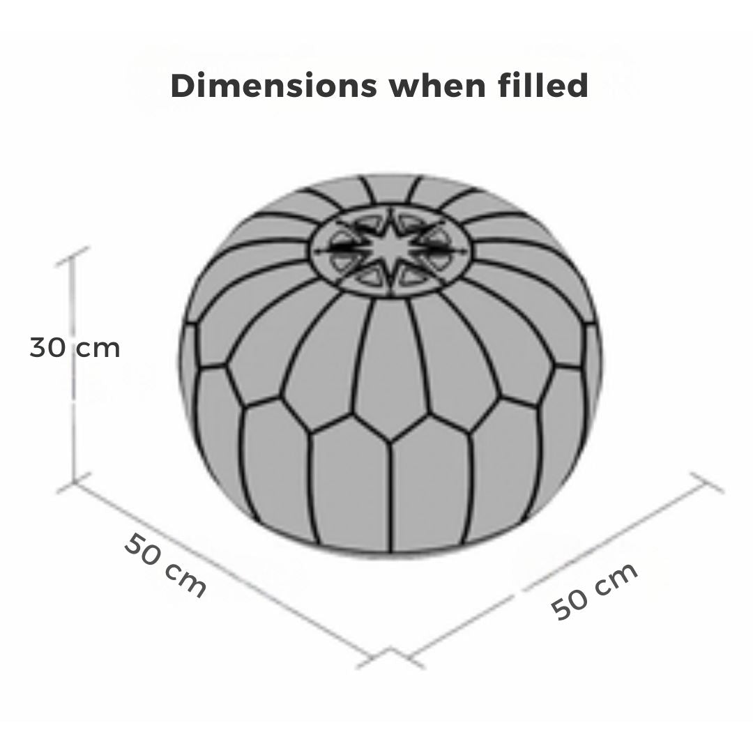 بوف جلدي فضي