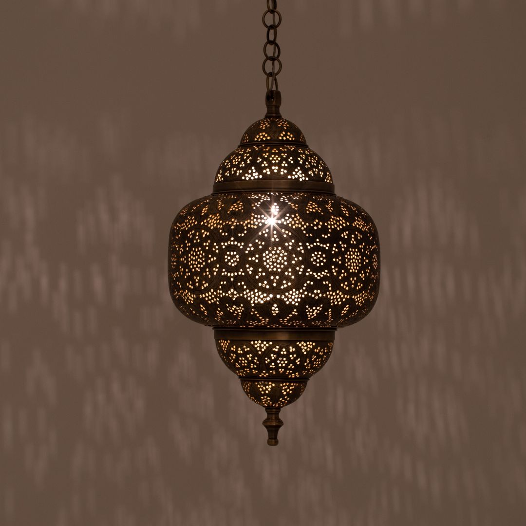 Handmade Moroccan Brass Light : Arij