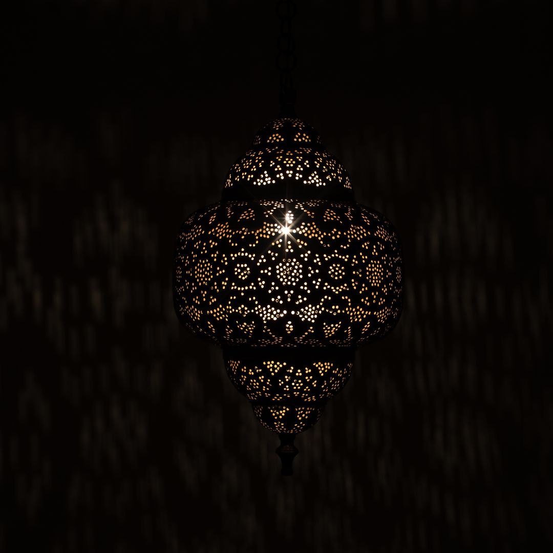 Handmade Moroccan Brass Light : Arij