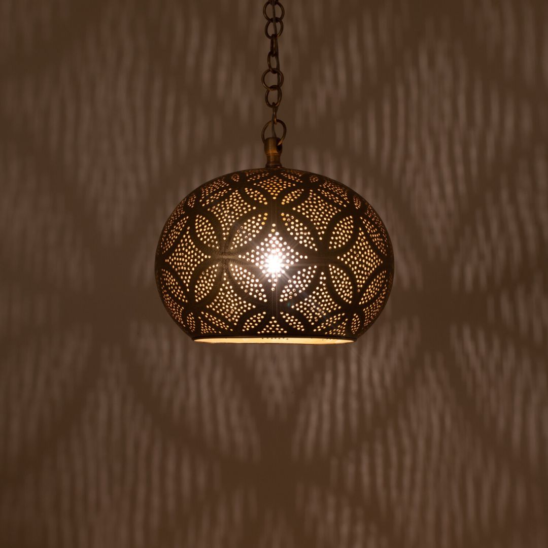 Handmade Moroccan Brass Light : Nour