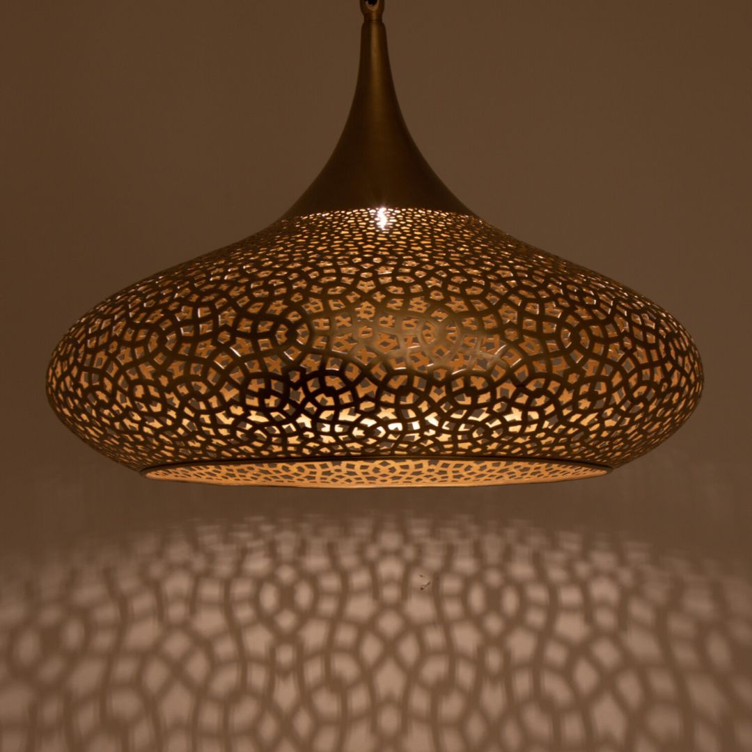 Handmade Moroccan Brass ceiling Light :Fezlume
