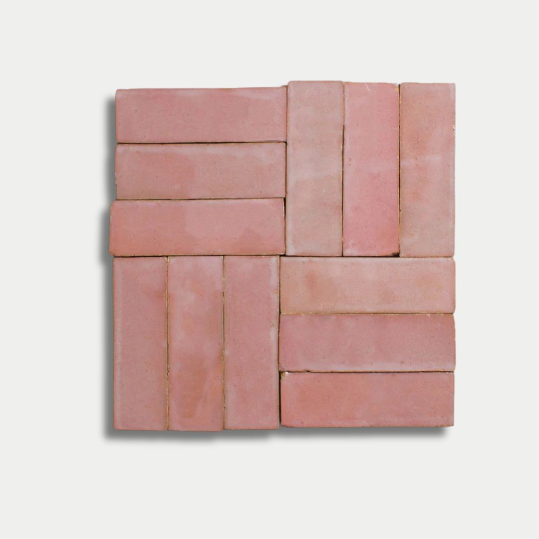 Handmade Moroccan Zellige Tiles: Pale Bejmat