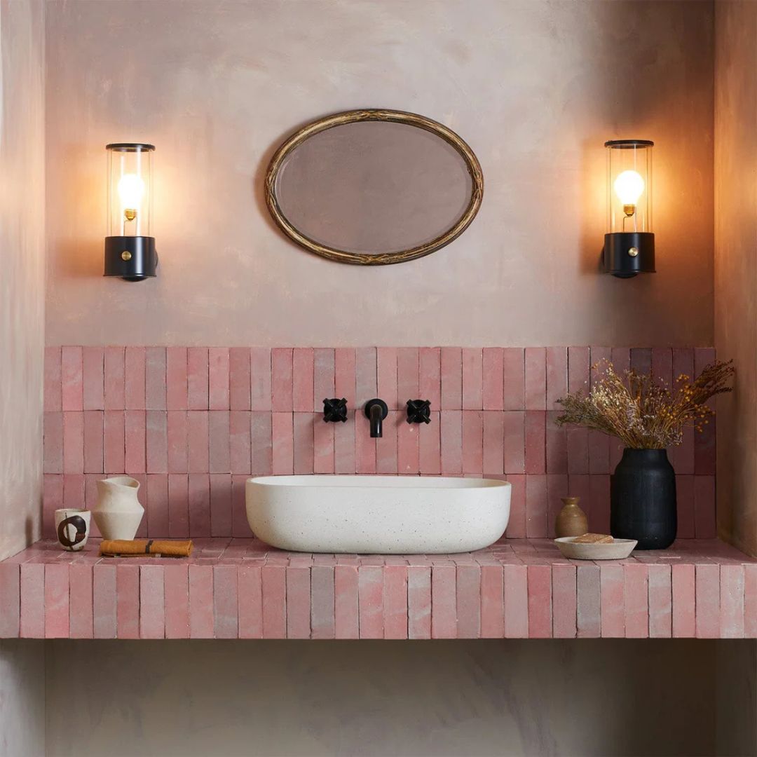 Handmade Moroccan Zellige Tiles: Pale Bejmat