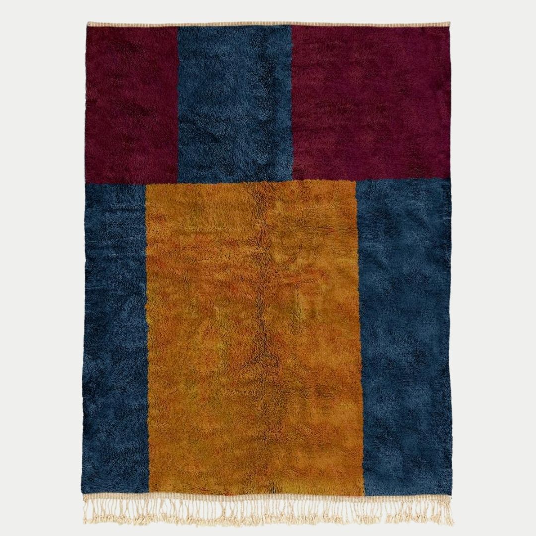 Izem - Handmade Moroccan Berber beni mrirt Rug - 6x9 ft | 180x270 cm - 100% Moroccan wool