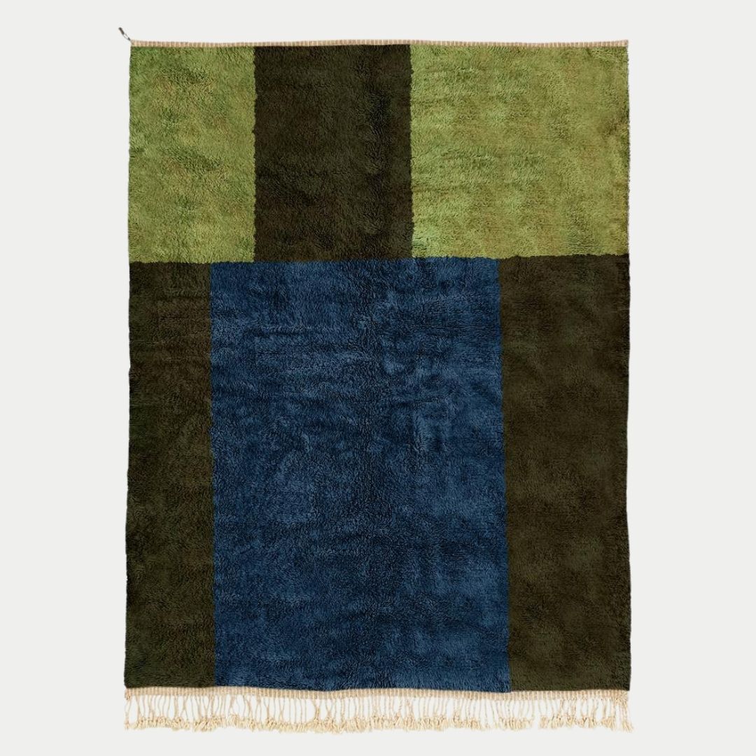 Izem - Handmade Moroccan Berber beni mrirt Rug - 6x9 ft | 180x270 cm - 100% Moroccan wool