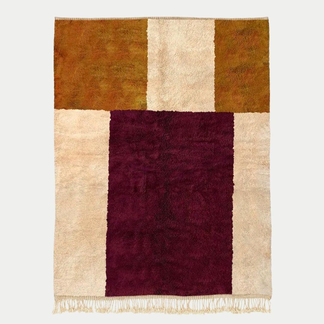 Izem - Handmade Moroccan Berber beni mrirt Rug - 6x9 ft | 180x270 cm - 100% Moroccan wool