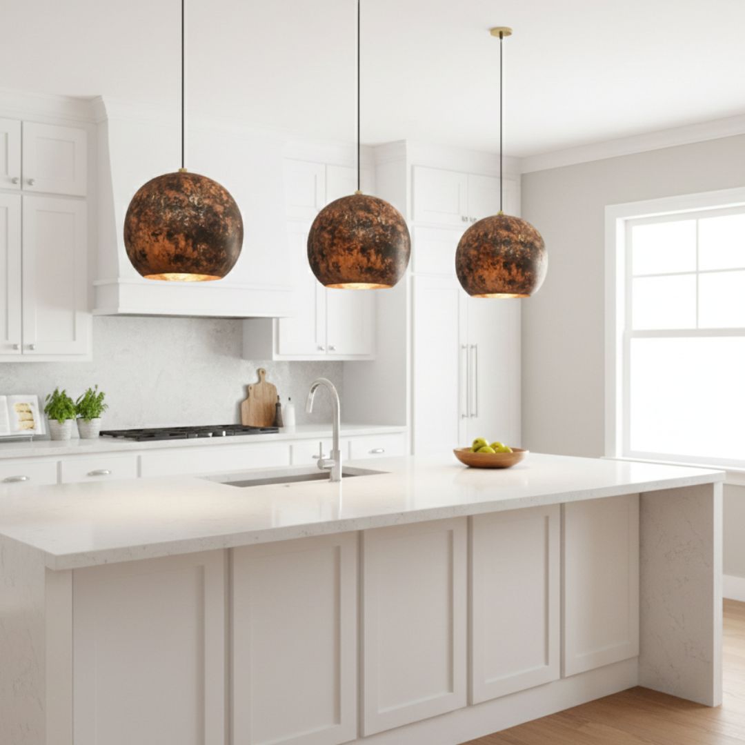 Lucent : Rounded Organic Copper Pendant Light