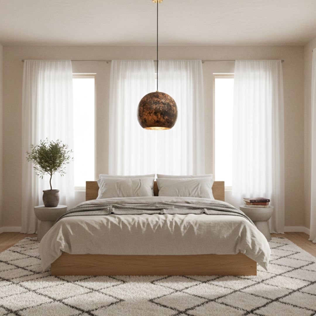 Lucent : Rounded Organic Copper Pendant Light