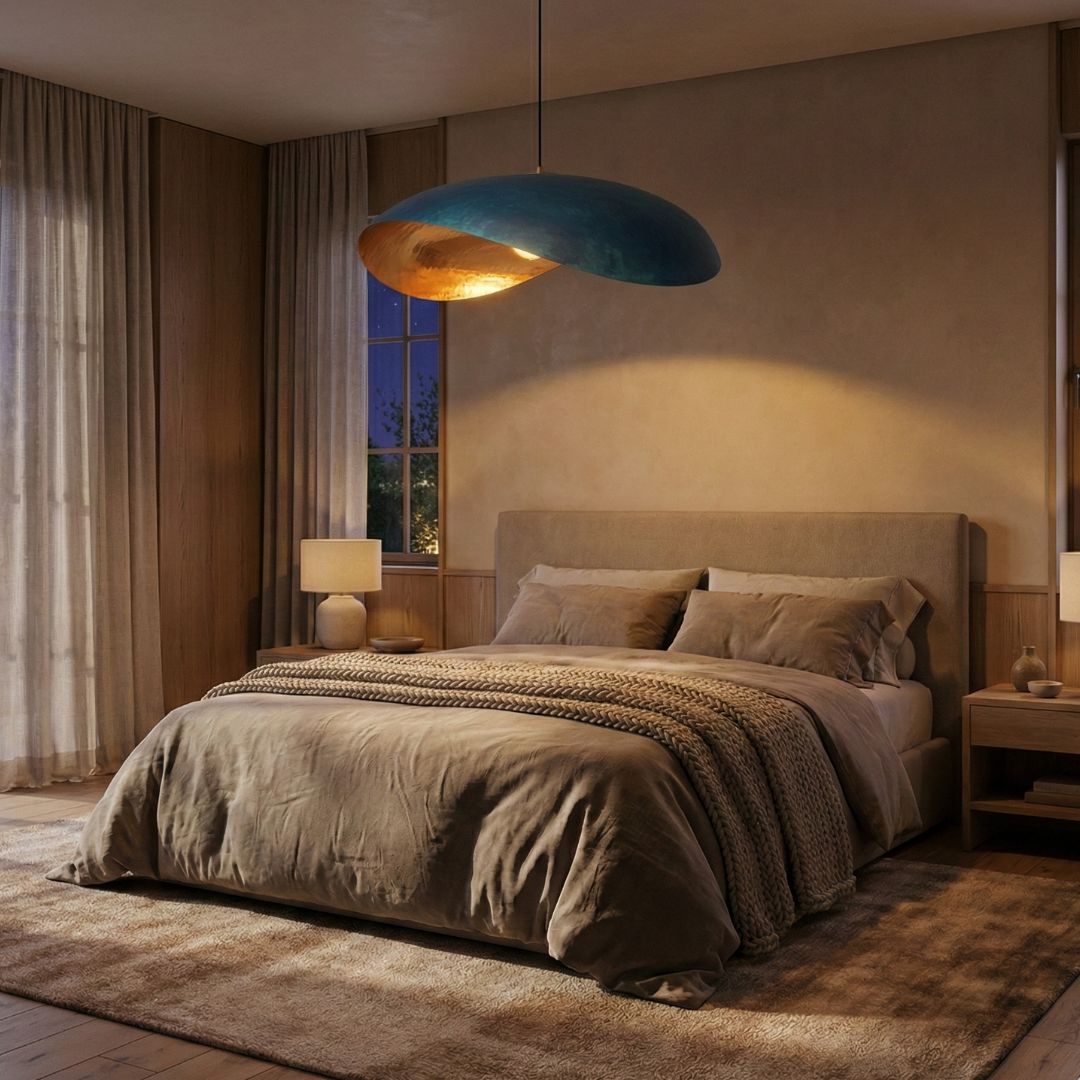 Lumina : Curved Copper Pendant Light