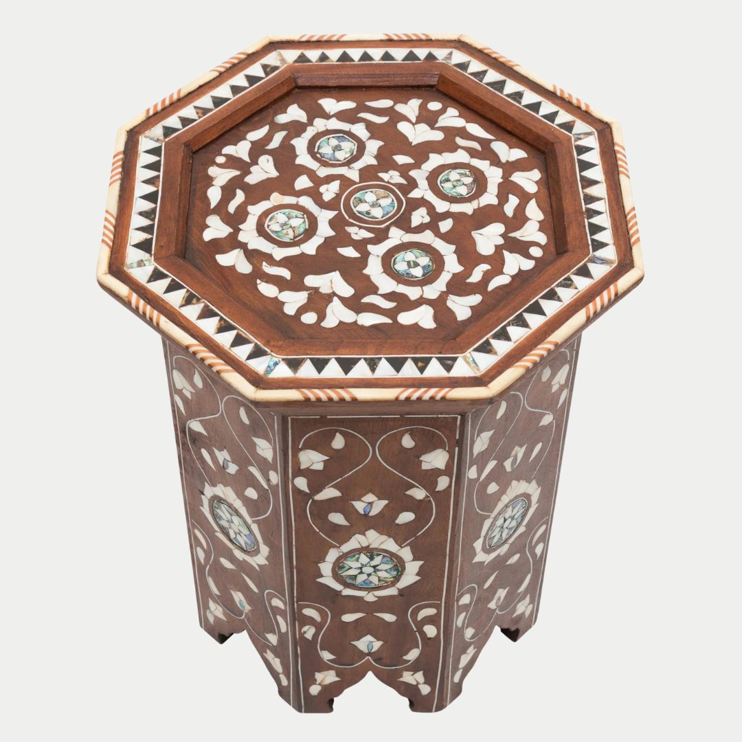 Mother of Pearl Handmade Moroccan Tables : LUNA