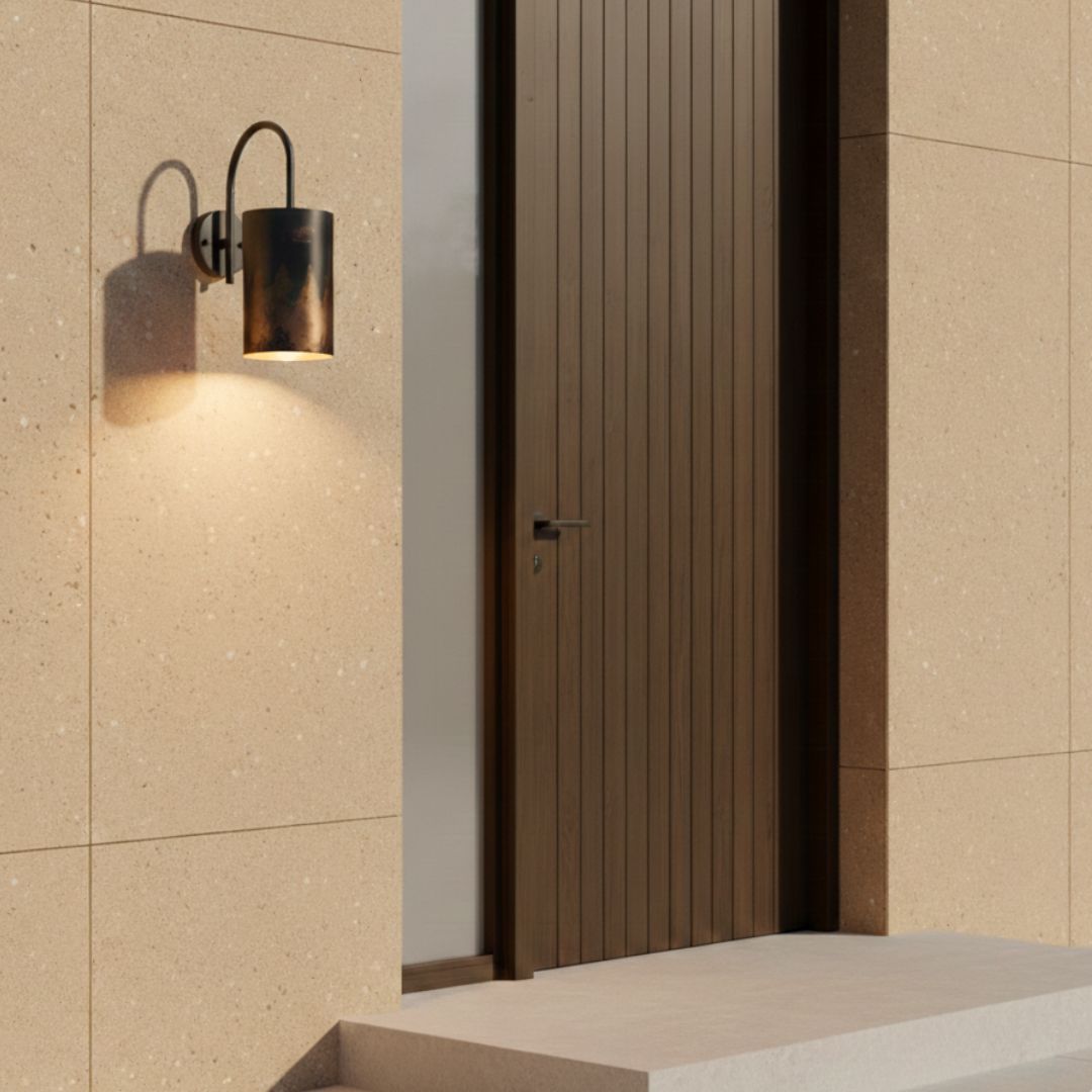 Nora : Dark Patina Curved Wall Sconce