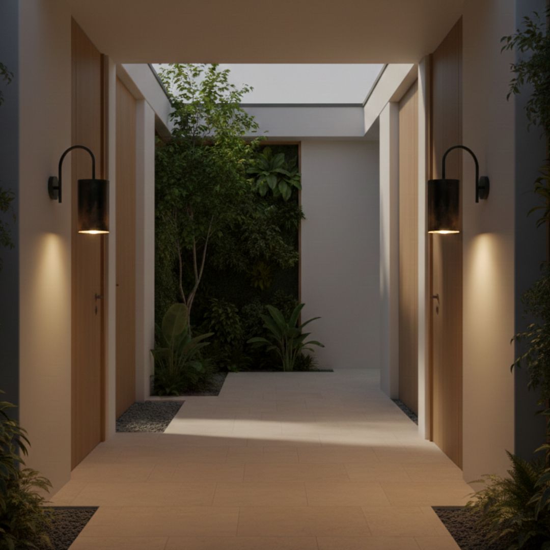 Nora : Dark Patina Curved Wall Sconce