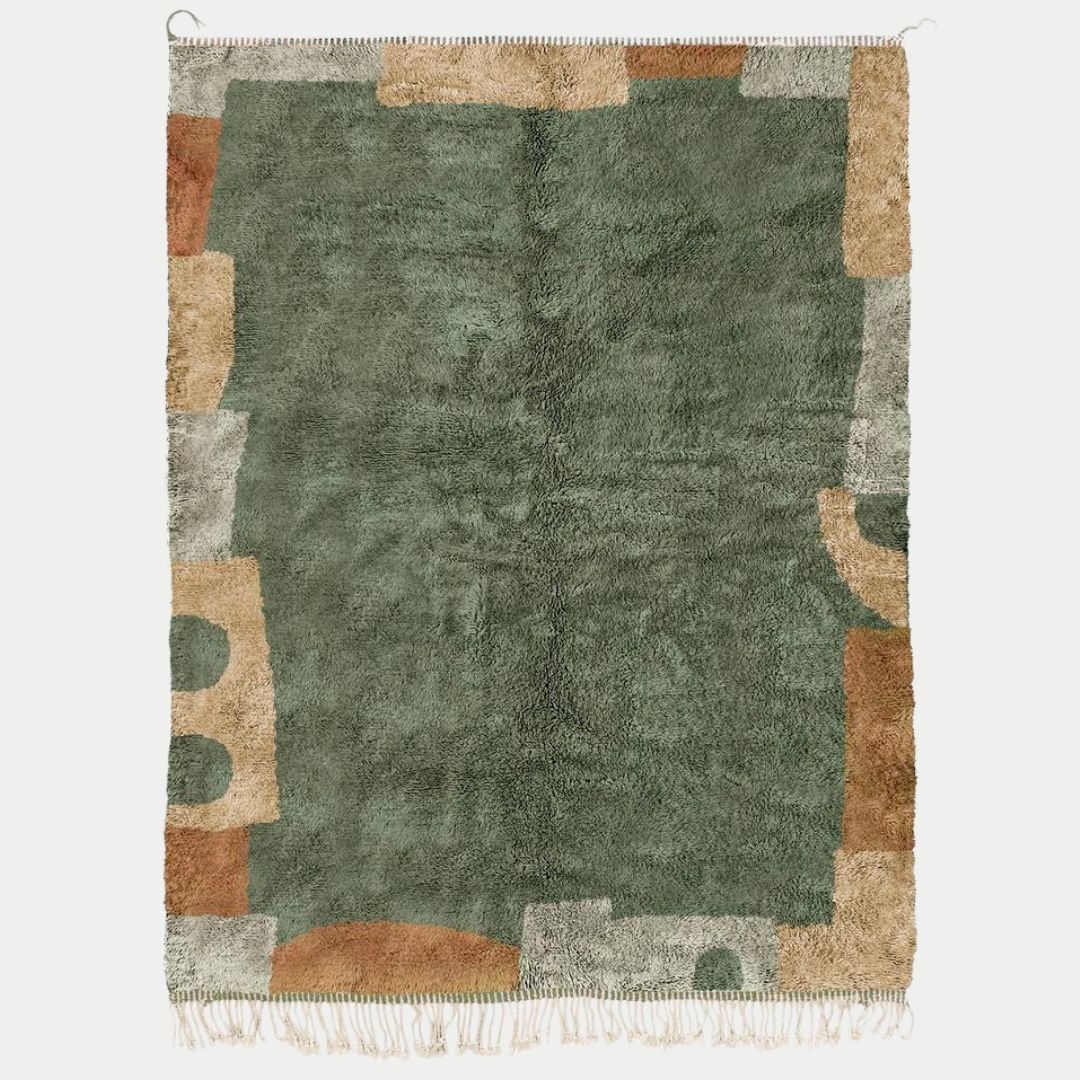 Sila - Handmade Moroccan Berber beni mrirt Rug - 6x9 ft | 180x270 cm - 100% Moroccan wool