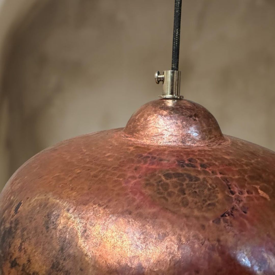Tafukt: Handmade Rustic Copper Ceiling Light