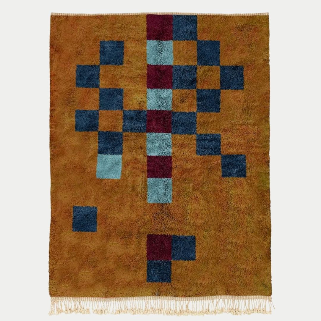 Talat - Handmade Moroccan Berber beni mrirt Rug - 6x9 ft | 180x270 cm - 100% Moroccan wool