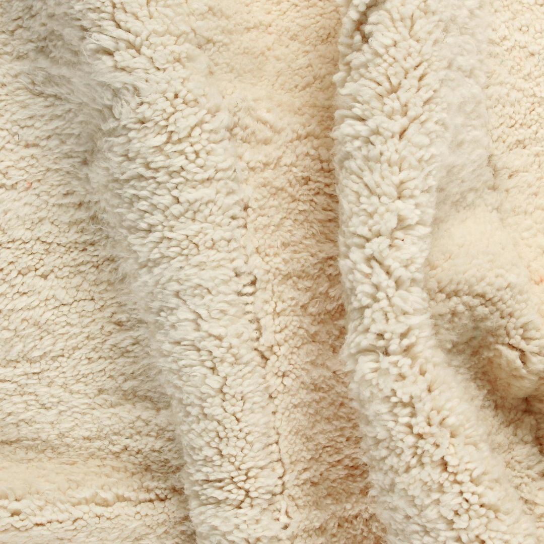 Tamara - Handmade Moroccan Berber Beni Ourain : 1.5x2.5 ft | 45x75 cm Moroccan Wool