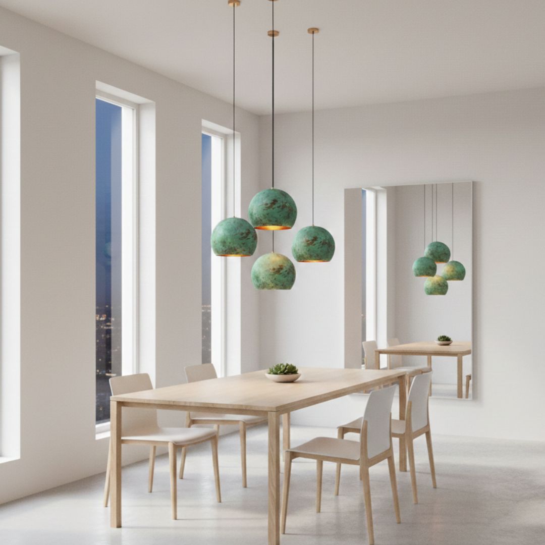 Taziri : Oxidized Copper Pendant Light