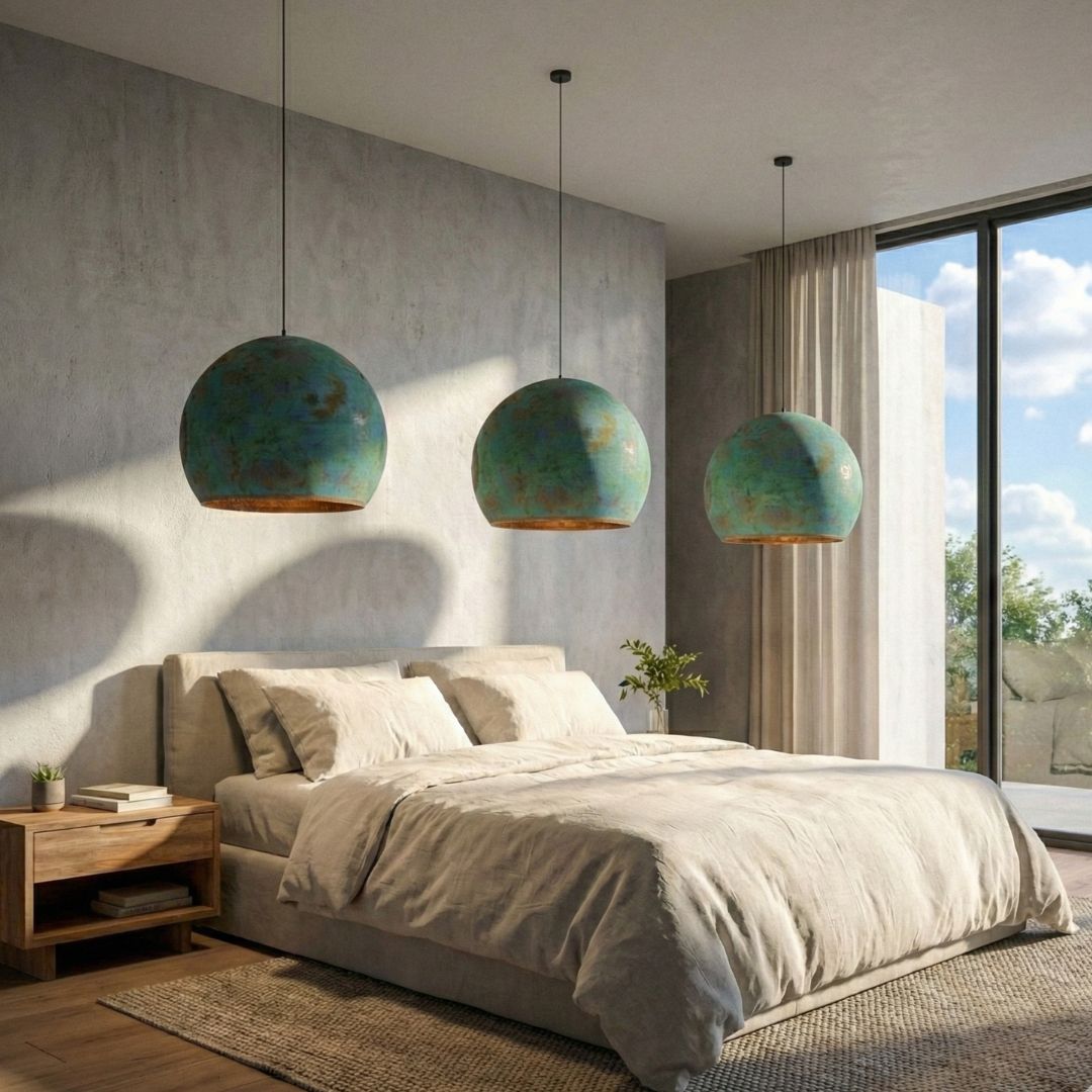 Taziri : Oxidized Copper Pendant Light