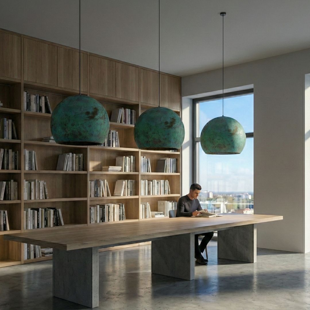 Taziri : Oxidized Copper Pendant Light
