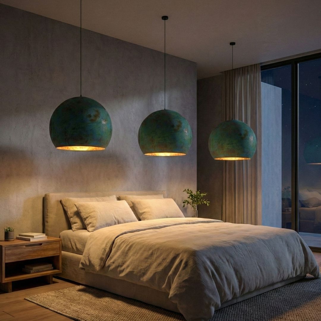Taziri : Oxidized Copper Pendant Light