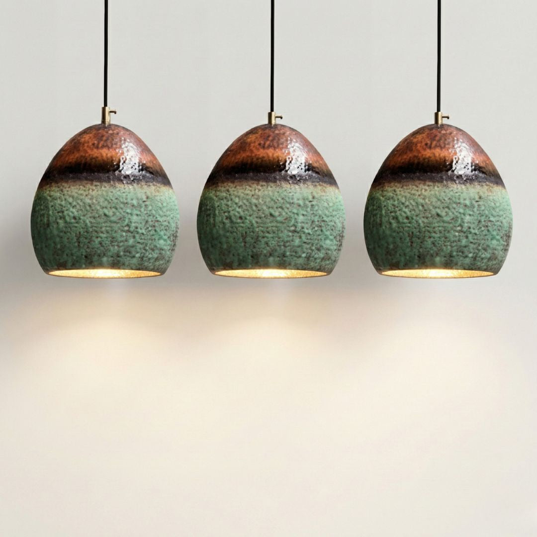 Taziri : Patina Copper Pendant Light Set Of 3