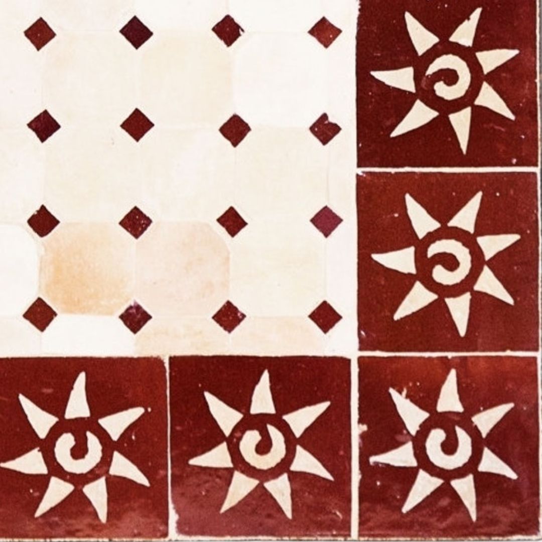 Tazrart - Handcrafted Moroccan Zellige Mosaic Tile Table – green Antique Outdoor Tiled Garden Table, Handmade Dining Table, or Coffee Table