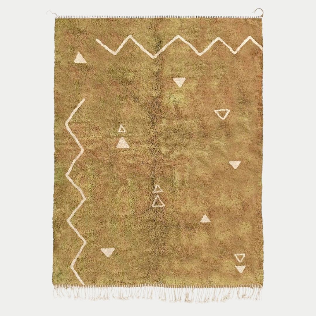 Tis - Handmade Moroccan Berber beni mrirt Rug - 6x9 ft | 180x270 cm - 100% Moroccan wool