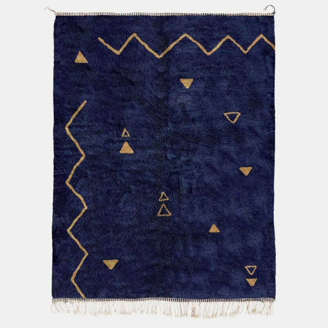 Tis - Handmade Moroccan Berber beni mrirt Rug - 6x9 ft | 180x270 cm - 100% Moroccan wool