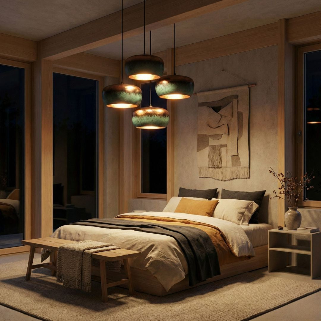 Tumrt : Rounded Patina Copper pendant light