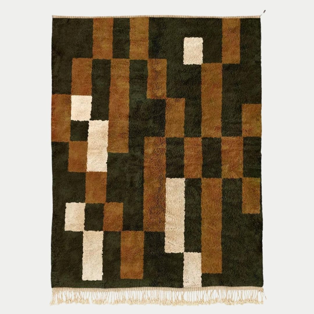 Yara - Handmade Moroccan Berber beni mrirt Rug - 6x9 ft | 180x270 cm - 100% Moroccan wool