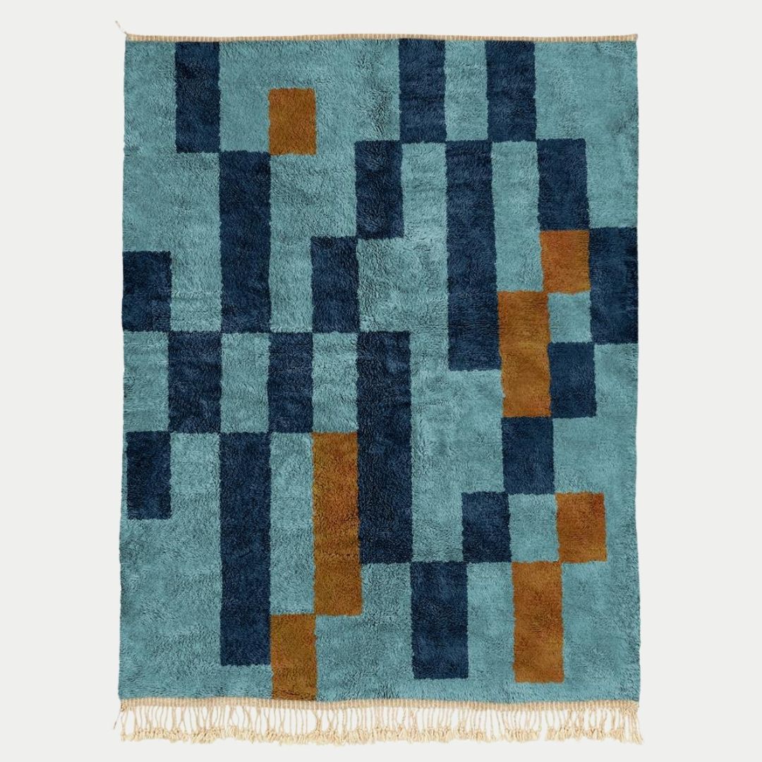 Yara - Handmade Moroccan Berber beni mrirt Rug - 6x9 ft | 180x270 cm - 100% Moroccan wool