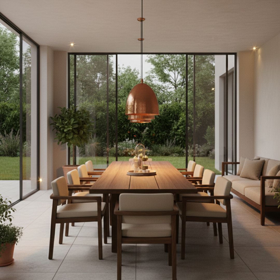 Zigh : Hammered Copper Dome Pendant Light