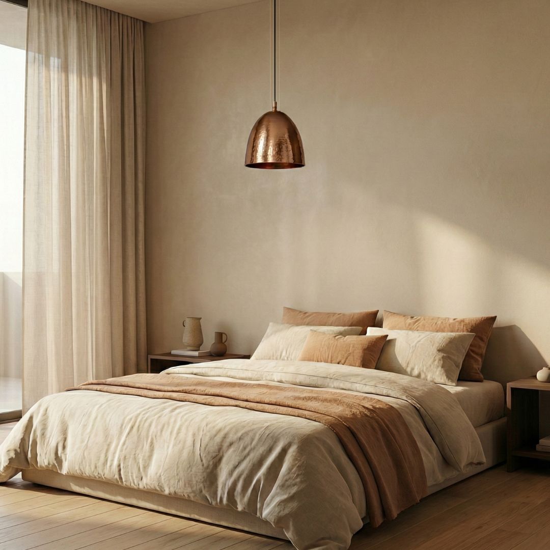 Zigh : Hammered Copper Dome Pendant Light
