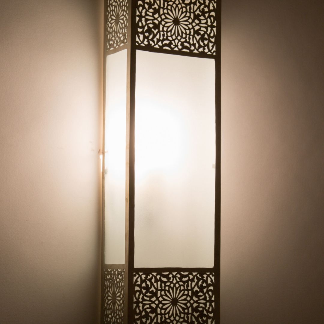 Hand-Carved Mandela Mango Wood Full-Length Mirror