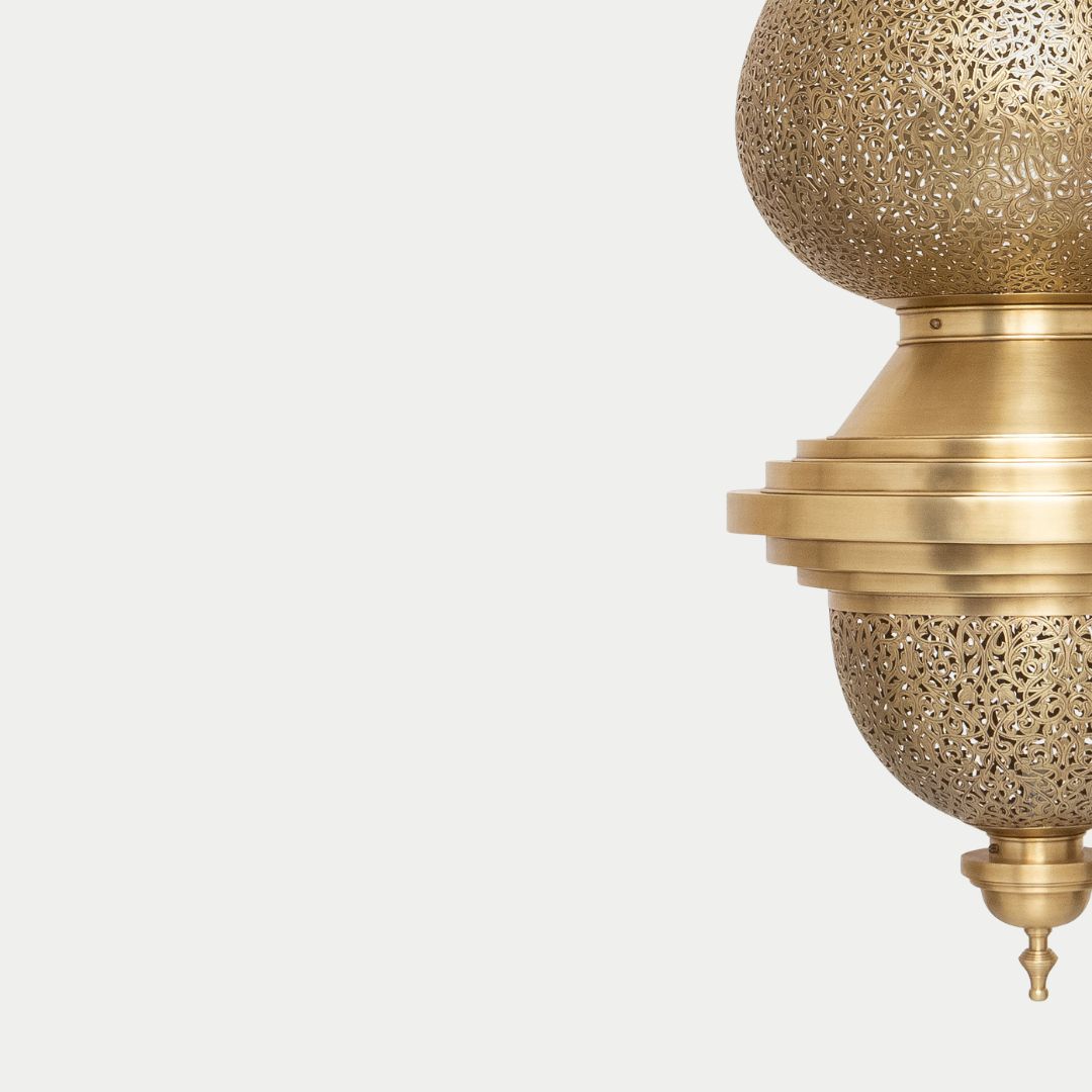 Nezha : Handcrafted Moroccan Teardrop Brass Pendant Light