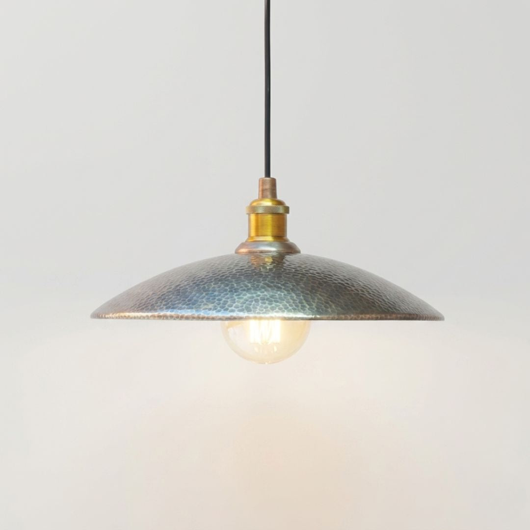 Artisan Hammered Metallic Pendant Light