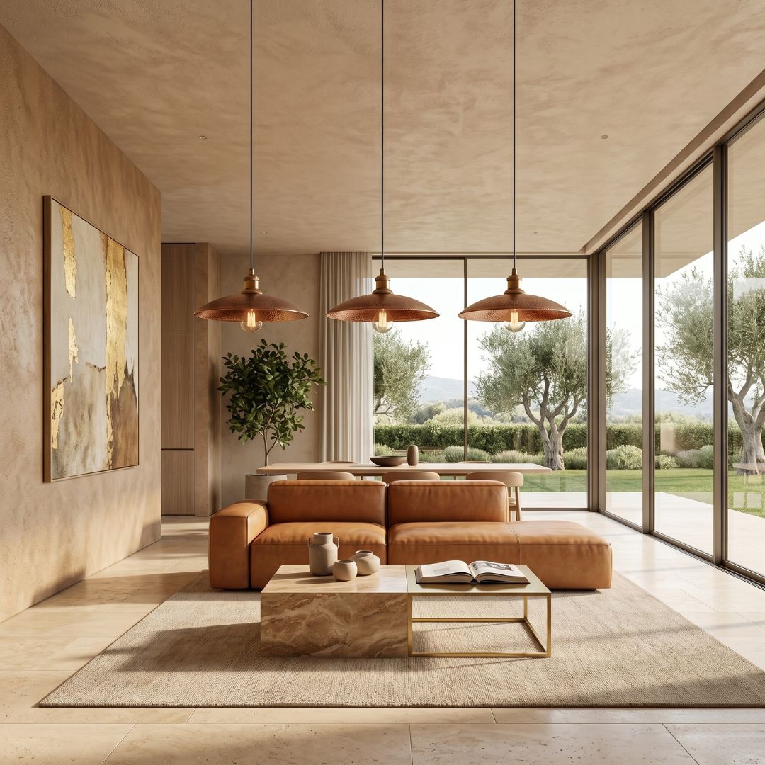 Artisan Hammered Metallic Pendant Light