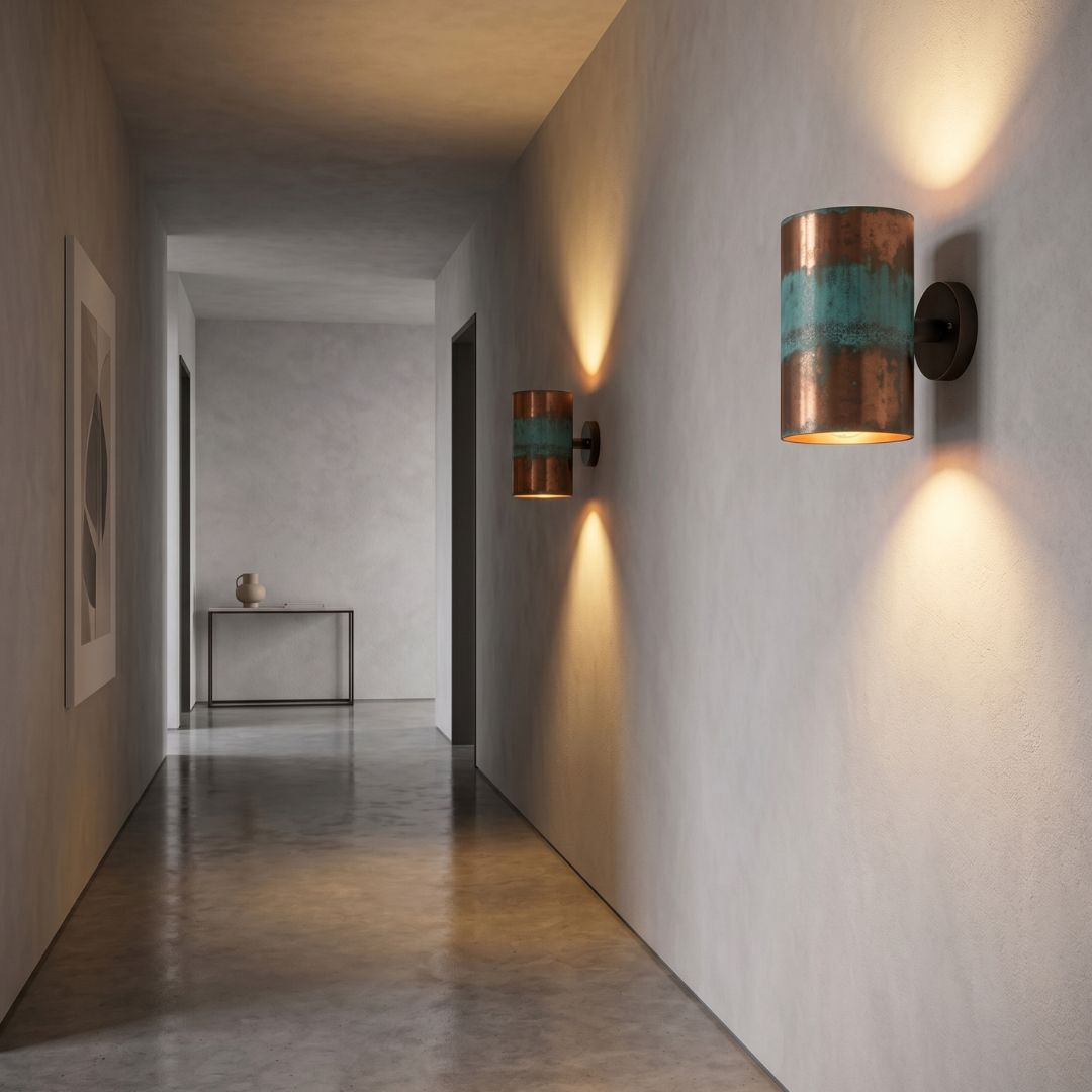 The Dual-Directional Verdigris Copper Sconce
