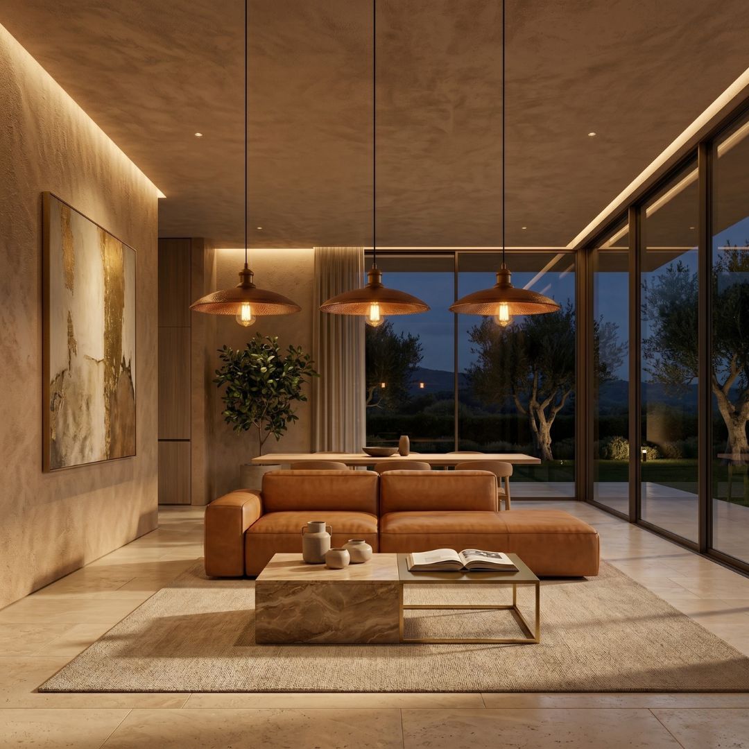 Artisan Hammered Metallic Pendant Light