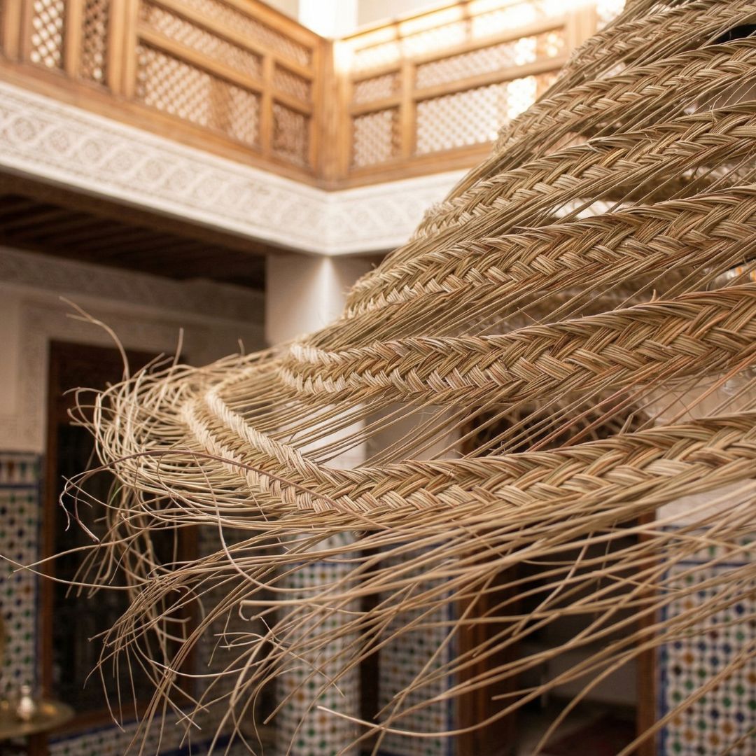 The Horizon Raffia Fringe Pendant
