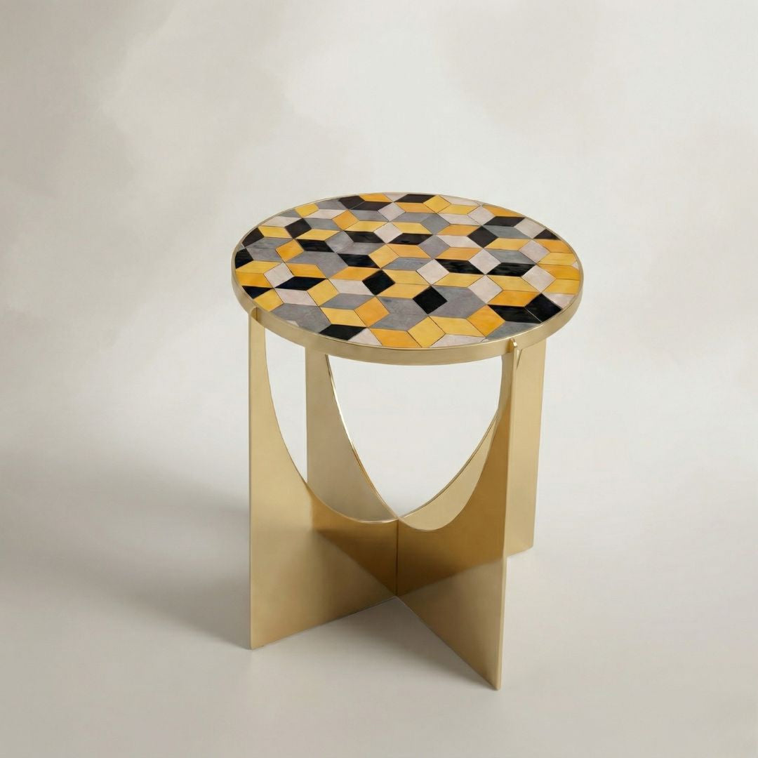 Moroccan Centre Oasis Zellige Mosaic Tile Table