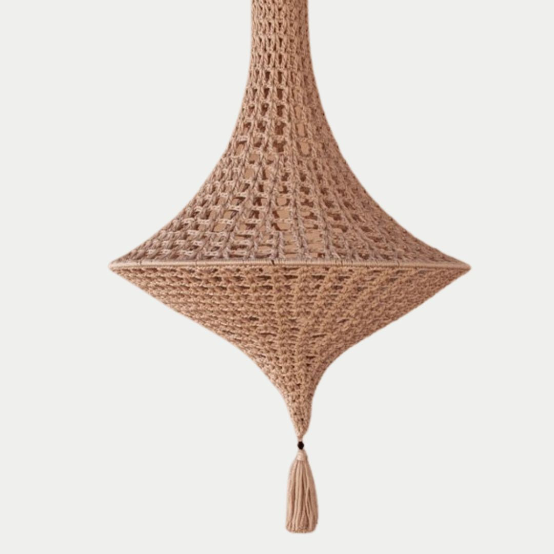 The Serene Bloom | Hand-Crocheted Pendant Light