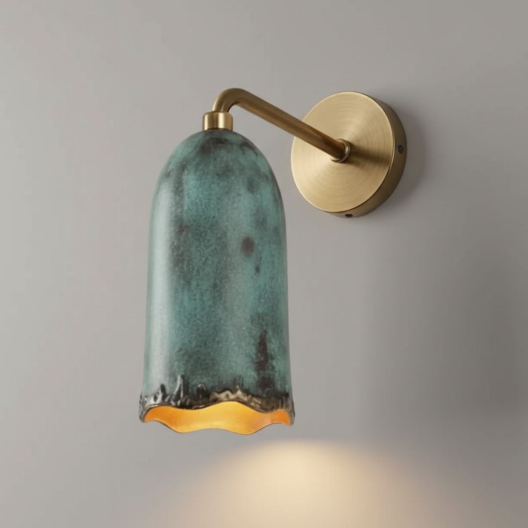Lucille : Patina Copper Flame Tip Sconce
