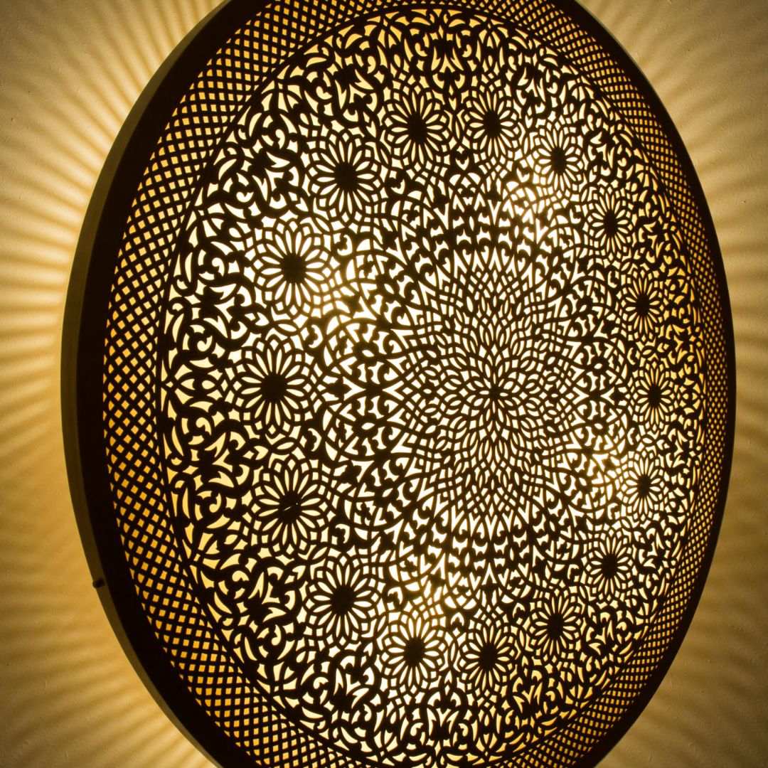 Celia : Hand-Engraved Moroccan Brass Tray