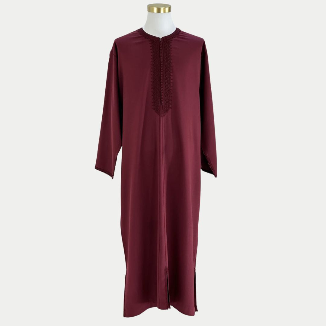 Handmade Burgundy Gandoura